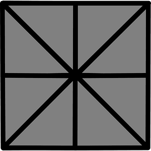 8-Point Square Spinner (Dark grey)