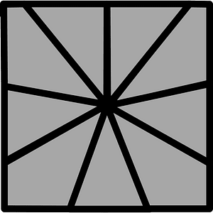 9-Point Square Spinner (Dark grey)