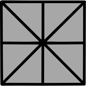 8-Point Square Spinner (Dark grey)