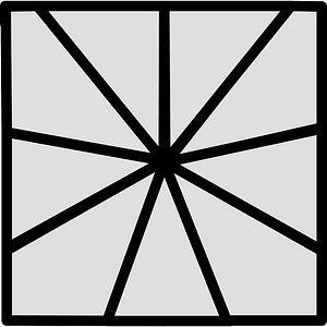 9-Point Square Spinner (Grey)