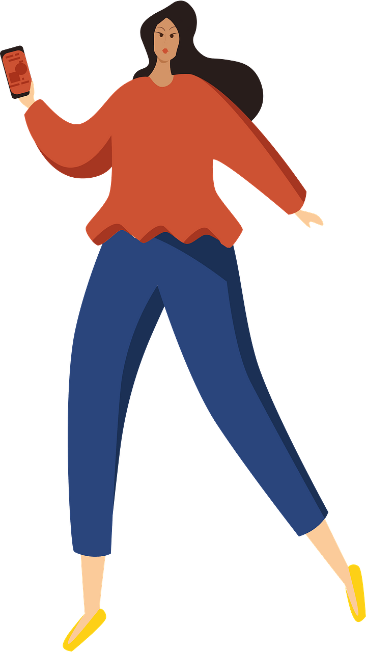 Woman with a smartphone