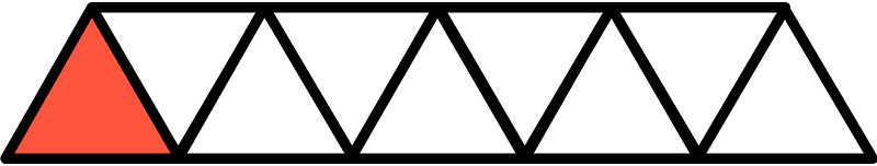 Vermilion Triangles Fraction 1:9