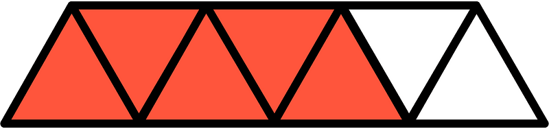 Vermilion Triangles Fraction 5:7