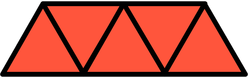 Vermilion Triangles Fraction 3:5