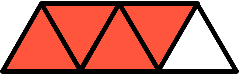 Vermilion Triangles Fraction 2:5