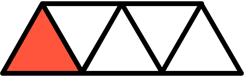 Vermilion Triangles Fraction 5:5