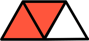 Vermilion Triangles Fraction 1:3