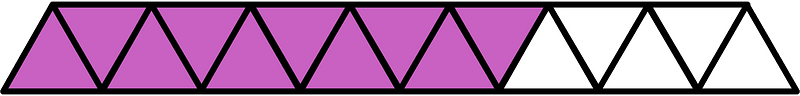 Magenta Triangles Fraction 10:15