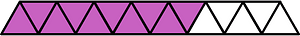 Magenta Triangles Fraction 10:15