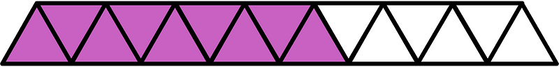 Magenta Triangles Fraction 9:15