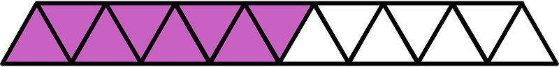 Magenta Triangles Fraction 8:15
