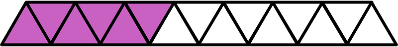 Magenta Triangles Fraction 6:15
