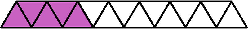 Magenta Triangles Fraction 5:15