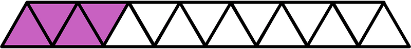 Magenta Triangles Fraction 4:15
