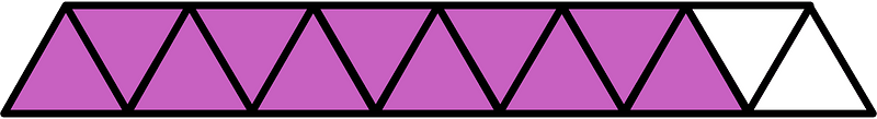Magenta Triangles Fraction 11:13