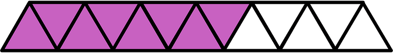 Magenta Triangles Fraction 8:13