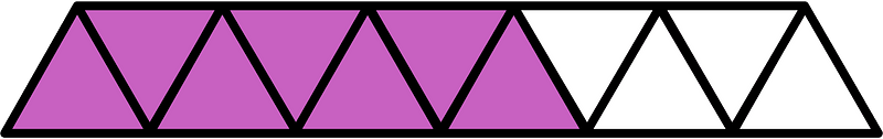 Magenta Triangles Fraction 7:11