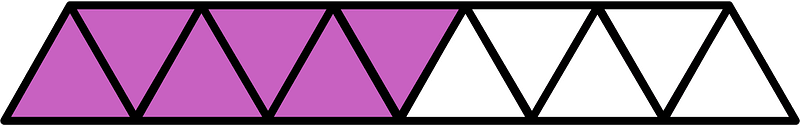 Magenta Triangles Fraction 6:11