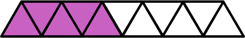 Magenta Triangles Fraction 5:11