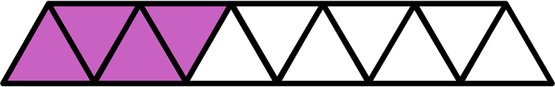 Magenta Triangles Fraction 4:11