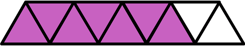 Magenta Triangles Fraction 7:9