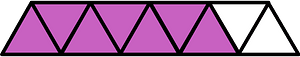 Magenta Triangles Fraction 7:9