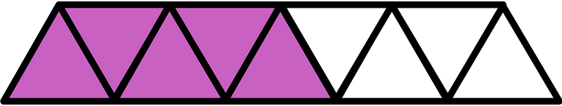 Magenta Triangles Fraction 5:9