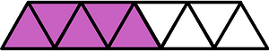Magenta Triangles Fraction 5:9