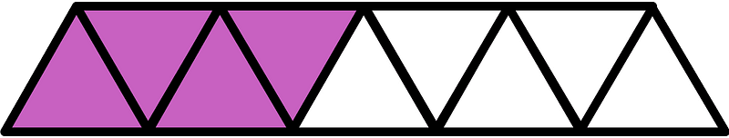 Magenta Triangles Fraction 4:9
