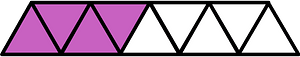 Magenta Triangles Fraction 4:9