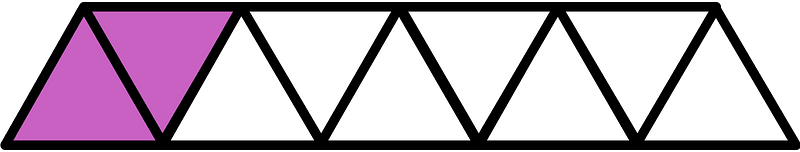 Magenta Triangles Fraction 2:9