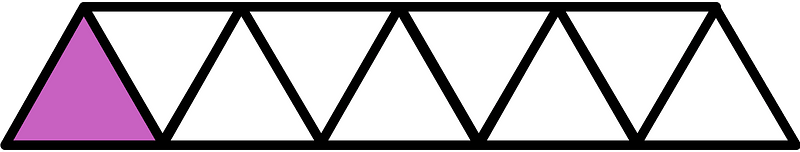 Magenta Triangles Fraction 1:9