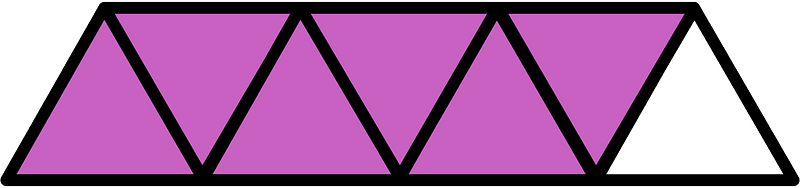 Magenta Triangles Fraction 6:7