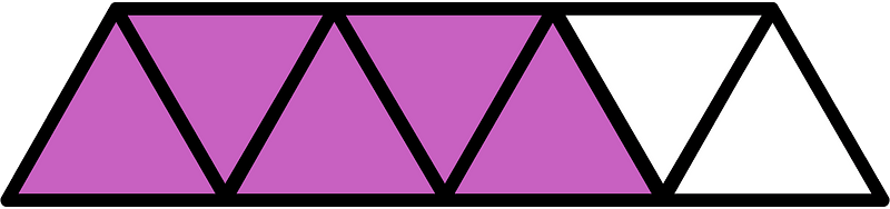 Magenta Triangles Fraction 5:7