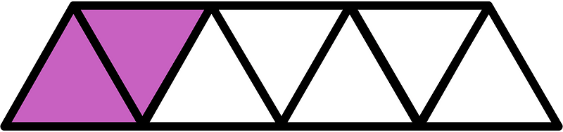 Magenta Triangles Fraction 2:7