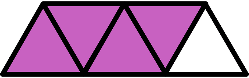 Magenta Triangles Fraction 4:5