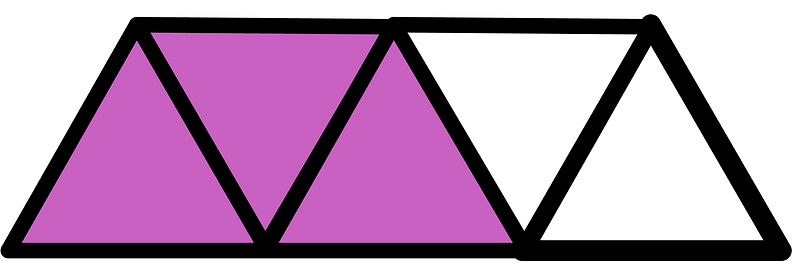 Magenta Triangles Fraction 3:5