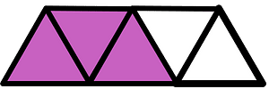 Magenta Triangles Fraction 3:5