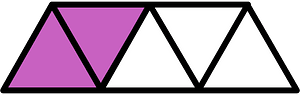 Magenta Triangles Fraction 2:5