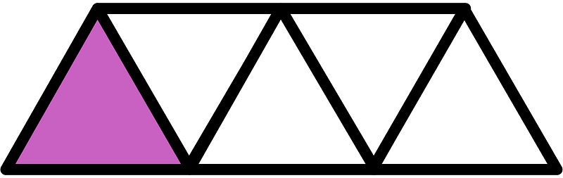 Magenta Triangles Fraction 1:5