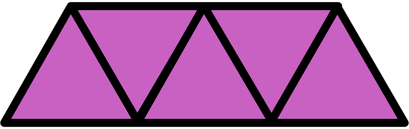 Magenta Triangles Fraction 5:5