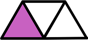 Magenta Triangles Fraction 1:3