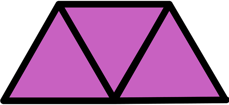Magenta Triangles Fraction 3:3