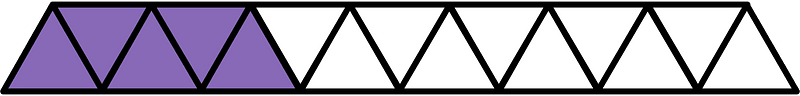 Violet Triangles Fraction 5:15