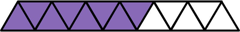 Violet Triangles Fraction 8:13