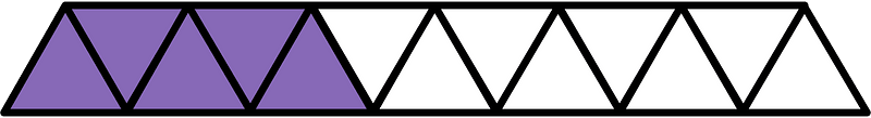 Violet Triangles Fraction 5:13