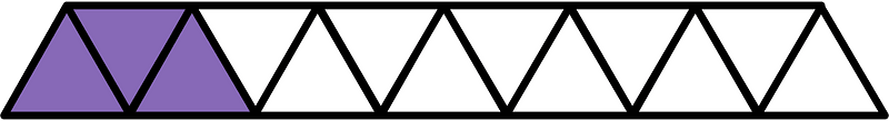 Violet Triangles Fraction 3:13