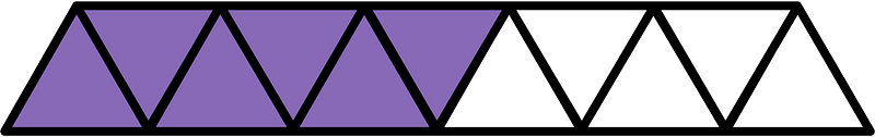 Violet Triangles Fraction 6:11