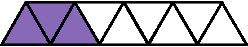 Violet Triangles Fraction 3:9