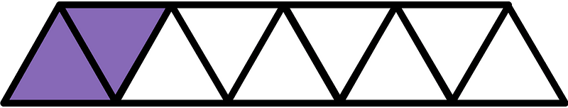 Violet Triangles Fraction 2:9